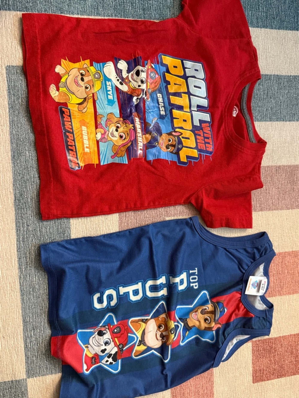 Paw Patrol Red Tee & Blue Tank Top Set